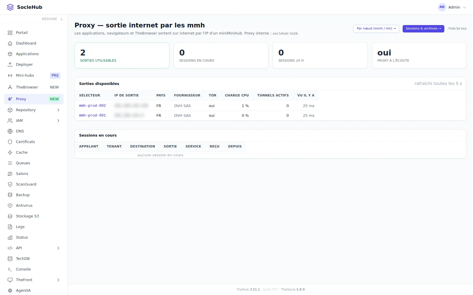 Sortir sur Internet par les mmh — un proxy de sortie, en direct ou par TOR